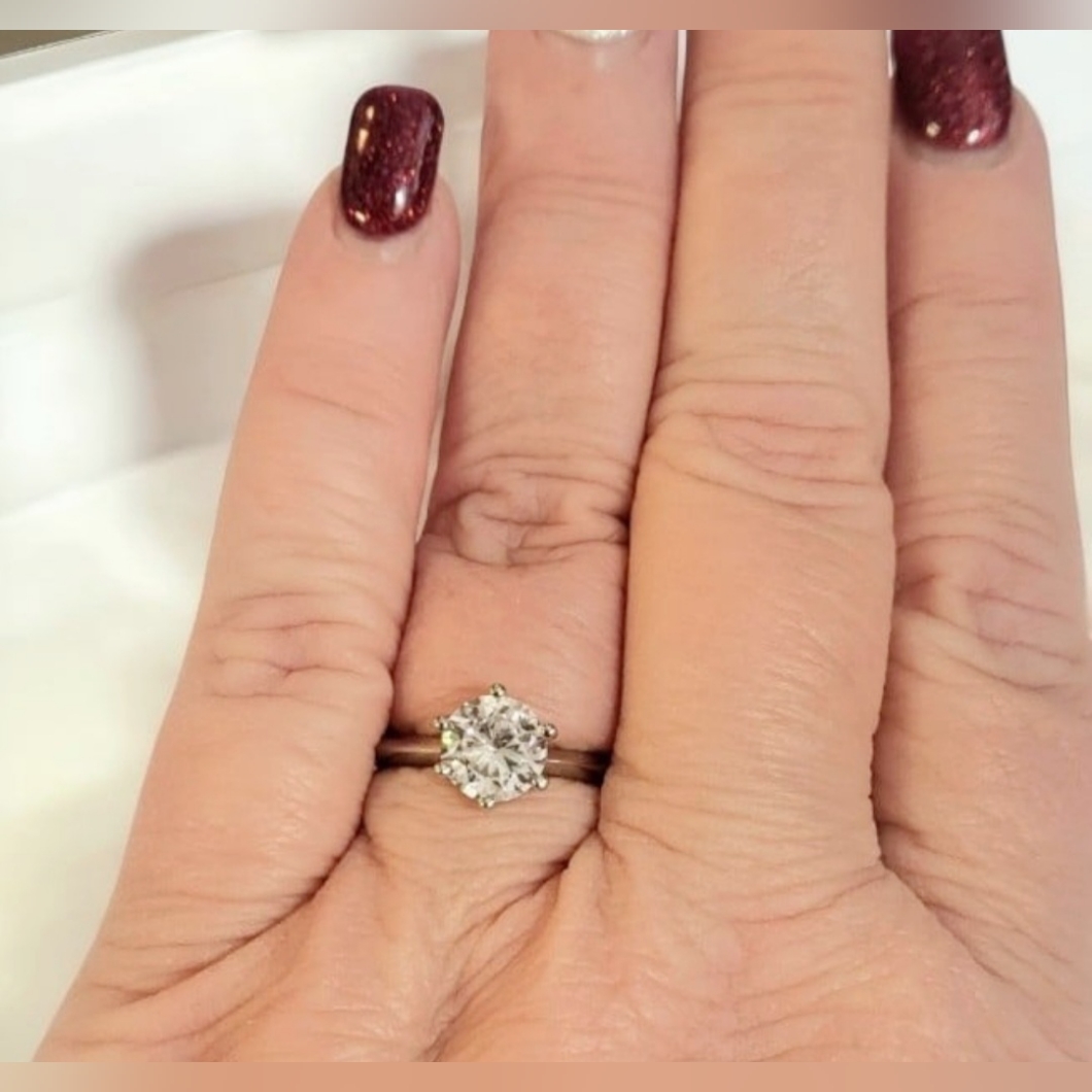 18k White Gold 20 Ct Cz Ring Womens Jewelry